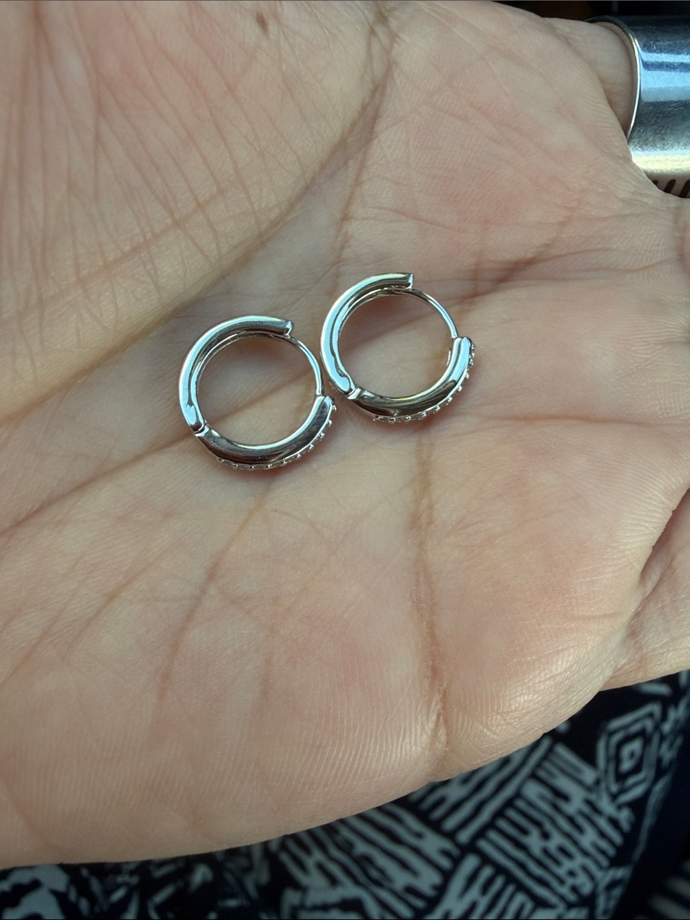 Silver Huggie Hoop Earrings - Women Jewelry